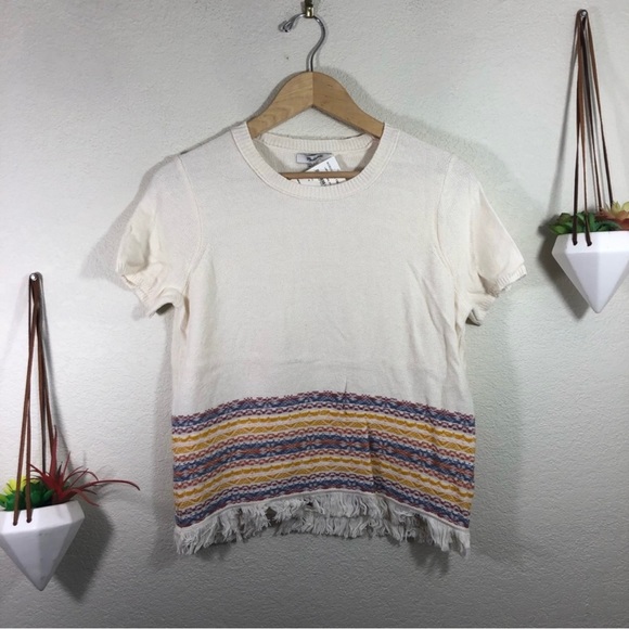 Madewell - Fringed Jacquard Sweater Tee - Picture 3 of 13